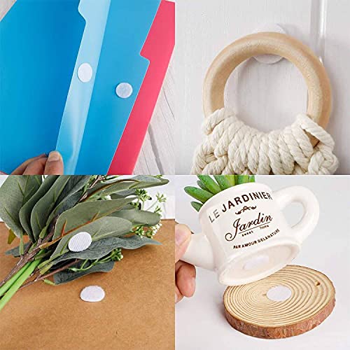 Self Adhesive Dots 600PCS (300 Pairs) 3/4"/20mm Strong Sticky Dot Coins Waterproof Hook & Loop Dots with Adhesive for Art Craft Classroom Office Home Deco White 0.78inch/20mm White - NewNest Australia