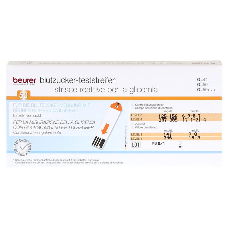 Beurer Gl44/Gl50 blood sugar test strips foil - NewNest Australia