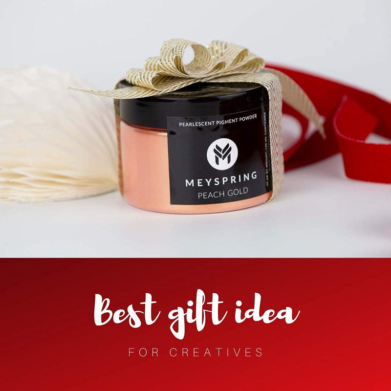 MEYSPRING Peach Gold Mica Powder for Epoxy Resin - 50 Grams - Great for Resin Art and UV Resin - Epoxy Resin Color Pigment - NewNest Australia