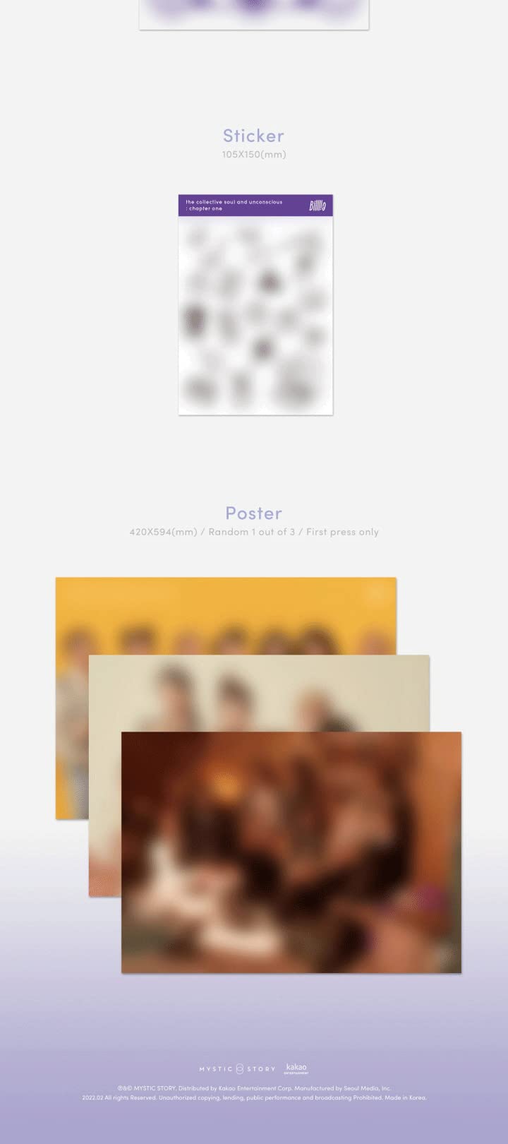 Billlie The Collective Soul and Unconscious : Chapter one 2nd Mini Album Unconscious Version CD+76p PhotoBook+1p ID Photo+2p PhotoCard+1p Polaroid+Layered Card+Sticker+Tracking Sealed - NewNest Australia