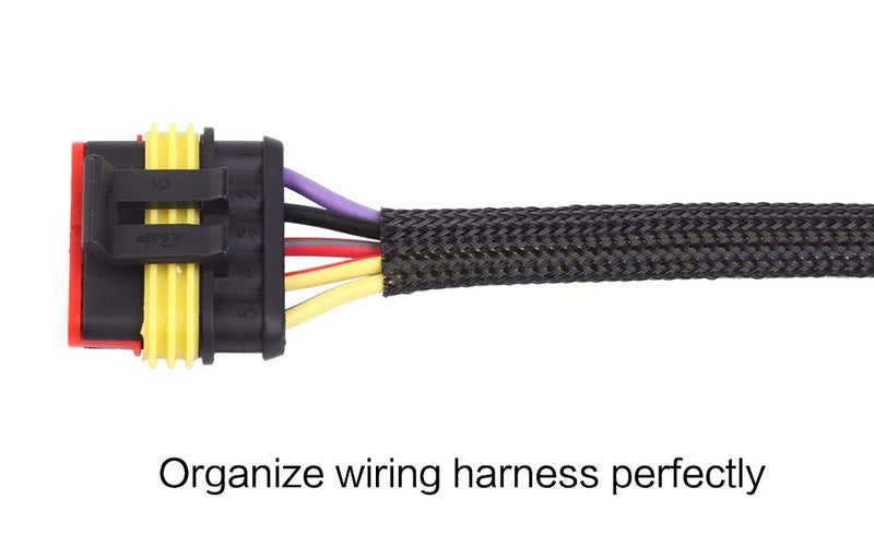 Keco 100ft – 1/4 inch PET Braided Expandable Cable Sleeve – Wire Sleeving for Audio Video and Other Home Device Cable Automotive Wire - Black 1/4"-100ft - NewNest Australia