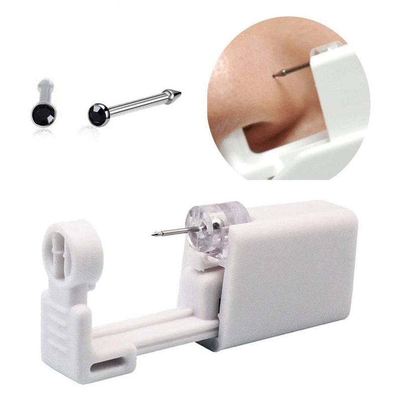Self Nose Piercing Gun Self Nose Piercing Gun Kit Safety Nose Piercing Gun Kit Tool (Black) Black - NewNest Australia