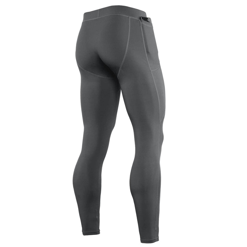SS COLOR FISH Men Compression Pants Athletic Baselayer Workout Legging Running Tights for Men Grey (With Pockets) Large - NewNest Australia