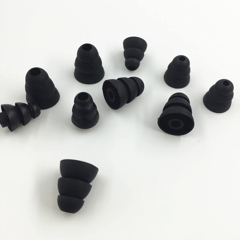 12 Pairs Silicone Earplugs, Three Layers Silicone Sound Insulation Earplugs, Noise Isolation Earplugs, Replacement Plug, Suitable For Most Earphones (3 Sizes, S/M/L) - NewNest Australia