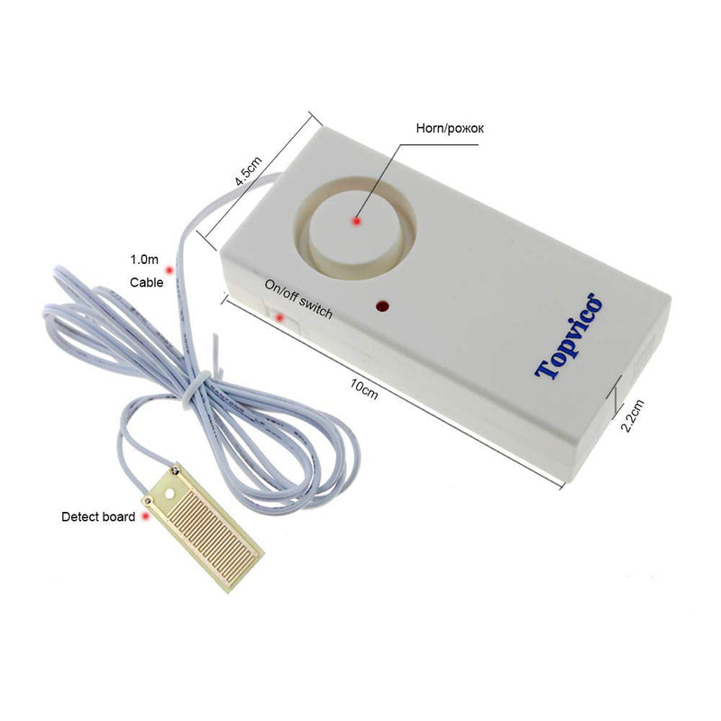 Topvico Water Leak Sensor Detector Flood Alarm for Basement 120dB Work Alone Battery Operated 3 Packs - NewNest Australia