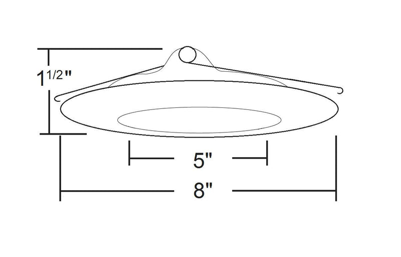 NICOR Lighting 17575 Recessed Trims, White Lexan Flat Albalite Shower Trim with Plastic Trim Ring and Albalite Lens - NewNest Australia