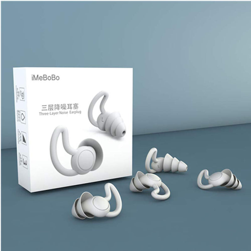 Oukeyi Reusable Safe Silicone Earplugs, Hi-Fi Earplugs For Sleeping (Reduces 40Db), Swimming, Learning, Concerts, Noise Canceling And Hearing Protection (Grey) - NewNest Australia