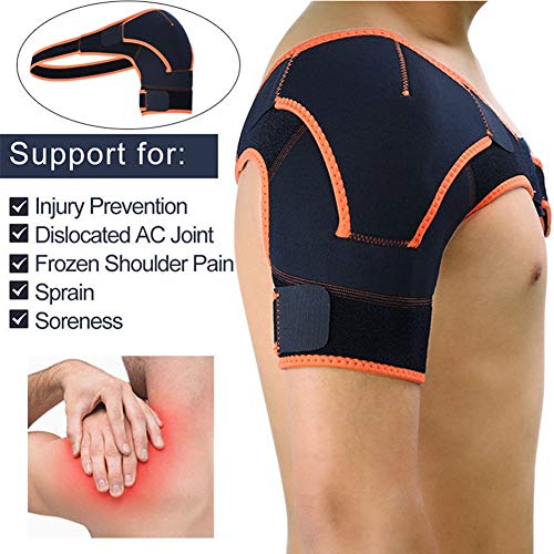 Vgeby Shoulder Brace Adjustable Shoulder Support Brace Strap Shoulder Support Compression Bandage Wrap For Injuries Shoulder Pain Shoulder Dislocation Sports Gym - NewNest Australia