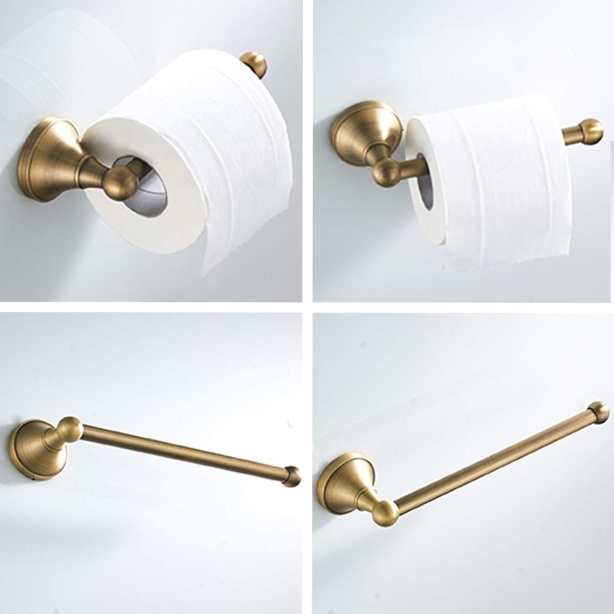 Gold Toilet Paper Holder, Stick On Brushed Brass Toilet Paper Holder With  Shelf, Self Adhesive No Drill Or Wallmount With Screws Compatible Bathroom