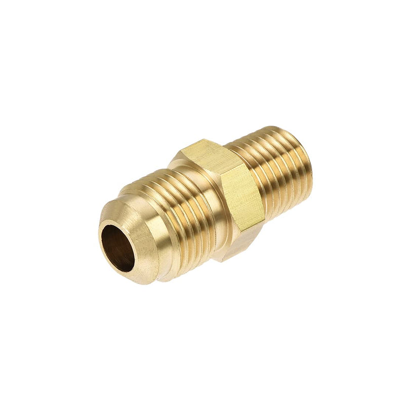 uxcell Brass Pipe fitting, 3/8 SAE Flare to 1/4NPT Male Thread, Tubing Adapter Hose Connector, for Air Conditioner Refrigeration - NewNest Australia