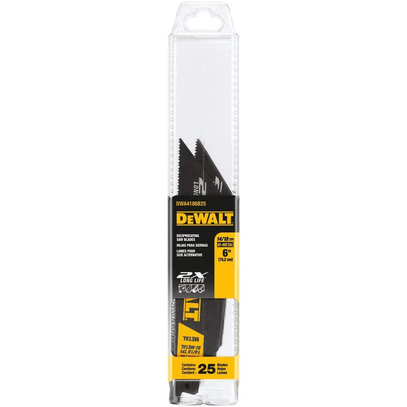 DEWALT 6-Inch Reciprocating Saw Blades, 18 TPI, 5-Pack (DWAR6118) - NewNest Australia
