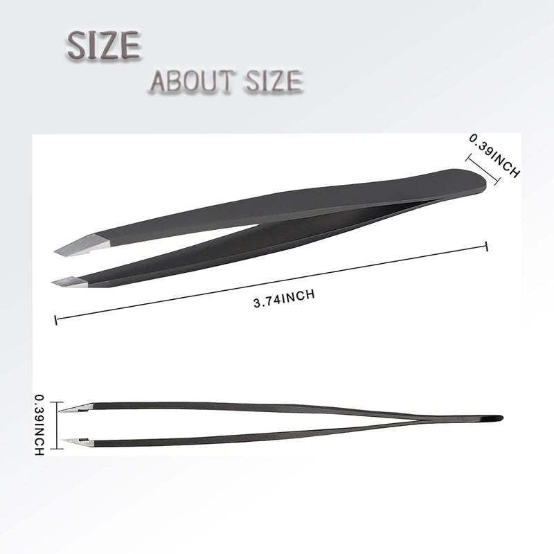 GeekerChip Tweezers for eyebrows, eyebrow tweezers made of stainless steel for eyebrows, beard, splinters and all types of hair, black bk - NewNest Australia