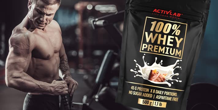Activlab 100% Whey Premium, 500 G, 16 Servings X 23G Whey Protein Powder, 6.9G Bcaa Muscle Building And Recovery, Glutamine, Low Sugar, Low Fat, Caramel With Chocolate Flavor, Packaging May Vary - NewNest Australia