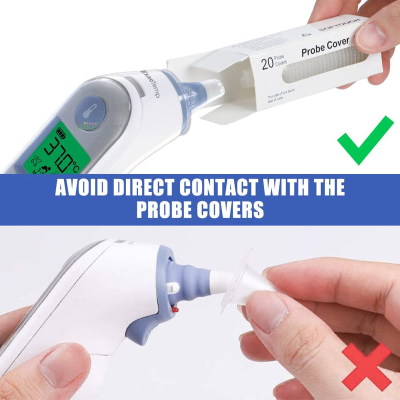 100Pcs Ear Thermometer Probe Covers, Refill Caps Thermometer Covers for Various Types of Digital Thermometers, Pack of 100 Pieces (Pack of 100 PCS) Pack of 100 Pcs - NewNest Australia