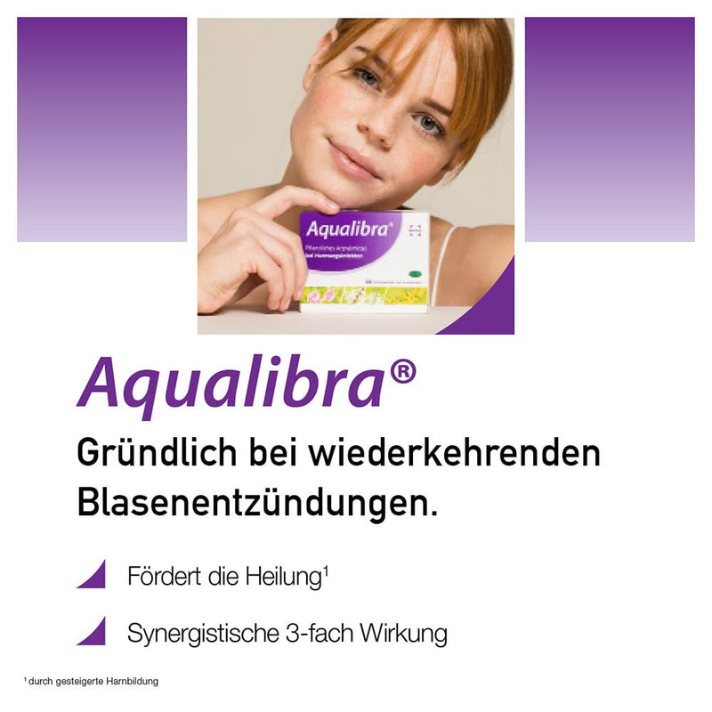 Aqualibra 60 film-coated tablets for cystitis & urinary tract infections - avoidance of antibiotics - herbal - from 12 years - NewNest Australia