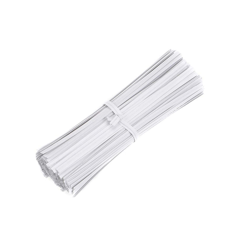 uxcell Long Strong Paper Twist Ties 4 Inches Quality Tie for Tying Gift Bags Art Craft Ties Manage Cords White 200pcs - NewNest Australia