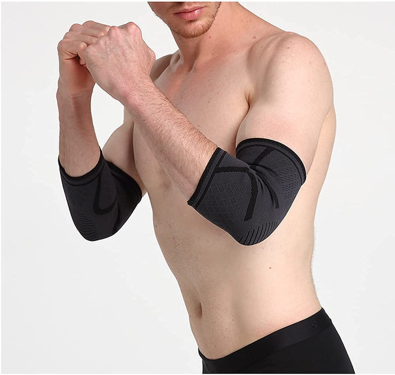 VITTO Elbow Support - Elbow Brace - Compression Arm Sleeve for Tendonitis - Arthritis - Best for Tennis Elbow - Golfers Elbow - Weightlifting (S, Black, 1) S - NewNest Australia