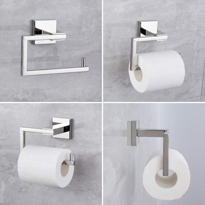 Bathroom Toilet Paper Holder SUS304 Stainless Steel Kitchen Washroom Tissue Roll Dispenser Wall Mounted Rustfree 5-inch TP Holder Polished Finish - NewNest Australia