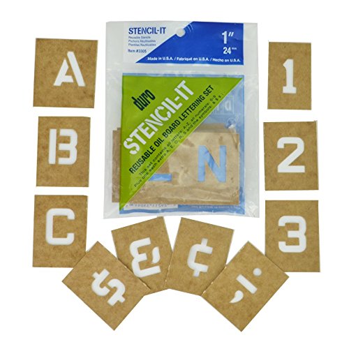 Duro by Graphic Products Stencil-It Oil Board Stencil Set, 1" 1-Inch - NewNest Australia