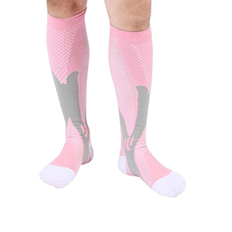 feifanshop Sports compression stockings, support stockings, travel stockings, knee socks, thrombosis stockings, compression stockings, compression socks for women and men, pink L/XL (EU 40-43) - NewNest Australia