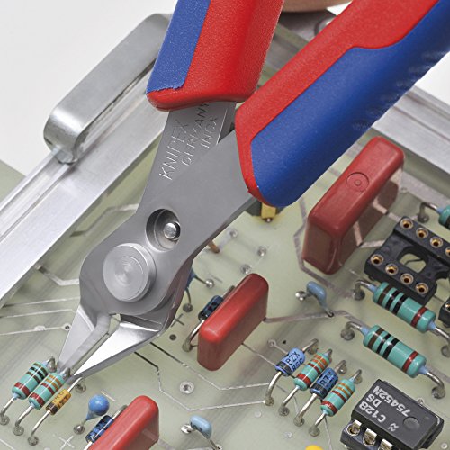 KNIPEX Tools - Electronics Super Knips, INOX Steel, Multi-Component (7803125) 5-Inch - NewNest Australia