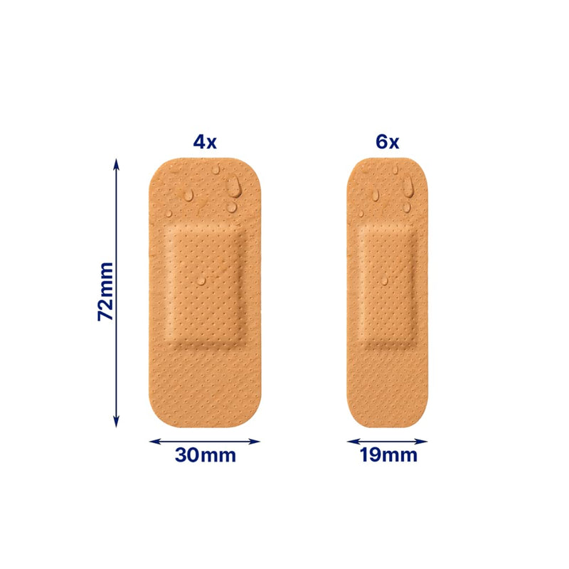 Elastoplast Water Resistant Plastic Plasters (10 x 10 Strips), Dirt and Water Resistant Plasters, Plasters Waterproof, First Aid Plasters 10 x 10 Strips - NewNest Australia