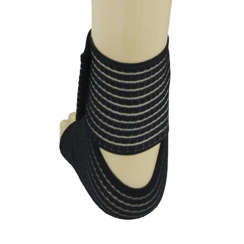 BXT Elastic Breathable Wrap Ankle Support Brace Compression Knee Elbow Wrist Ankle Hand Support Wrap Sports Bandage Strap with Hook & Loop Fastener Straps(ONE PIECE) Black, 27.5 inch - NewNest Australia
