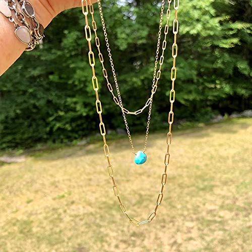 ALEXCRAFT 12 Feet 14K Dainty Gold Plated Brass Paperclip Chain Link Necklace Bulk for Jewelry Making 12 Feet（4x10mm） - NewNest Australia