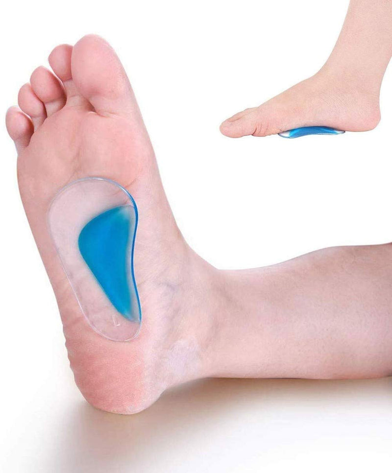 Pedimend Medicated Silica Gel Flat Foot Arch Support Insoles Plantar Fasciitis Relief Fallen Arches Heel Metatarsal Pads Morton Neuroma Orthopedic Care Shock Absorbers Reduce Stress & Pain - NewNest Australia