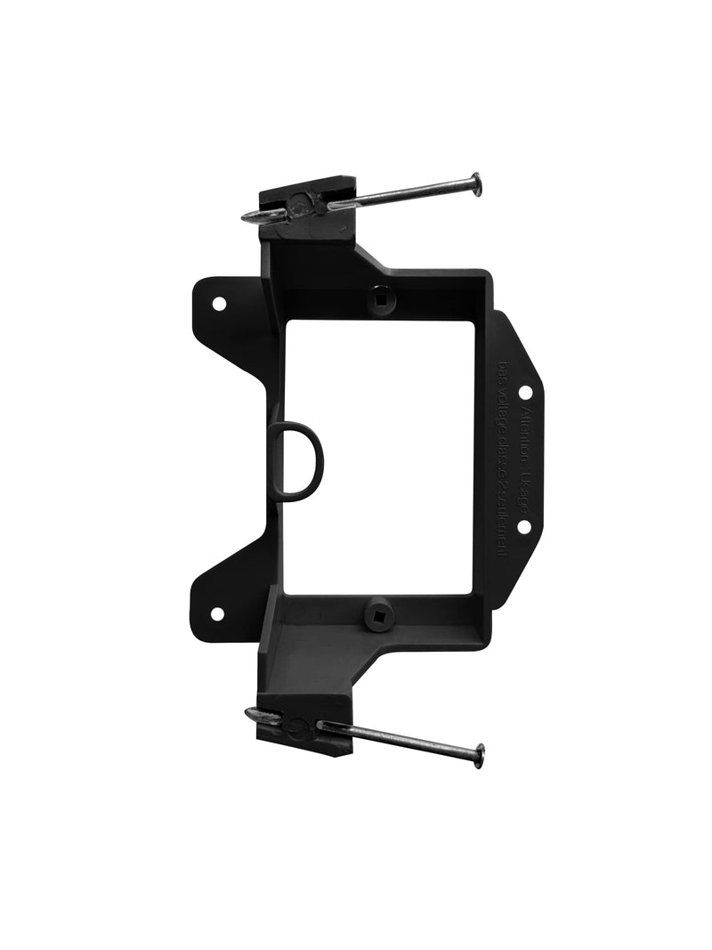 BestMounts - Low Voltage Nail-ON Mounting Bracket 1 Gang Multipurpose New Construction – (10 Pack, Black) - NewNest Australia