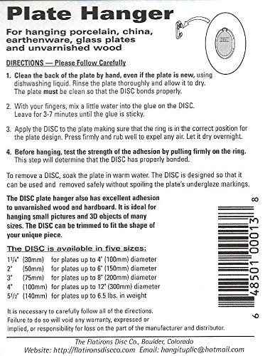 Invisible English Disc Adhesive Large Plate Hanger Set (4-4 Inch Hangers) 1 - NewNest Australia