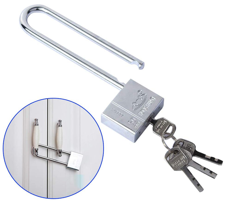 dingchi Long Lock Beam Bike Padlock Anti-Theft Door Cabinet Drawer Gate Lock with Keys Lock Long Beam Gym Locker Locker Padlock Glass Door Lock - NewNest Australia