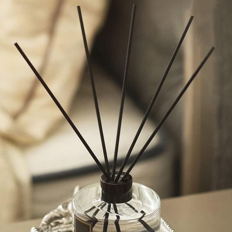 Pack of 100 Rattan Sticks for Room Fragrance, 19cm x 3mm Diffuser Sticks Rattan Reed Fiber, Aroma Diffuser Sticks for Essential Oils in Home Office Hotel Spa (Black) Black - NewNest Australia