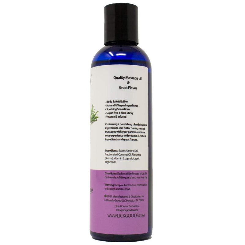 Lavender Flavored Massage Oil for Couples – Edible Massaging Lotion with Vitamin E, Sweet Almond and Coconut Oil is Non Sticky and Gentle on Skin – Natural, Relaxing and Vegan (4 oz) - NewNest Australia