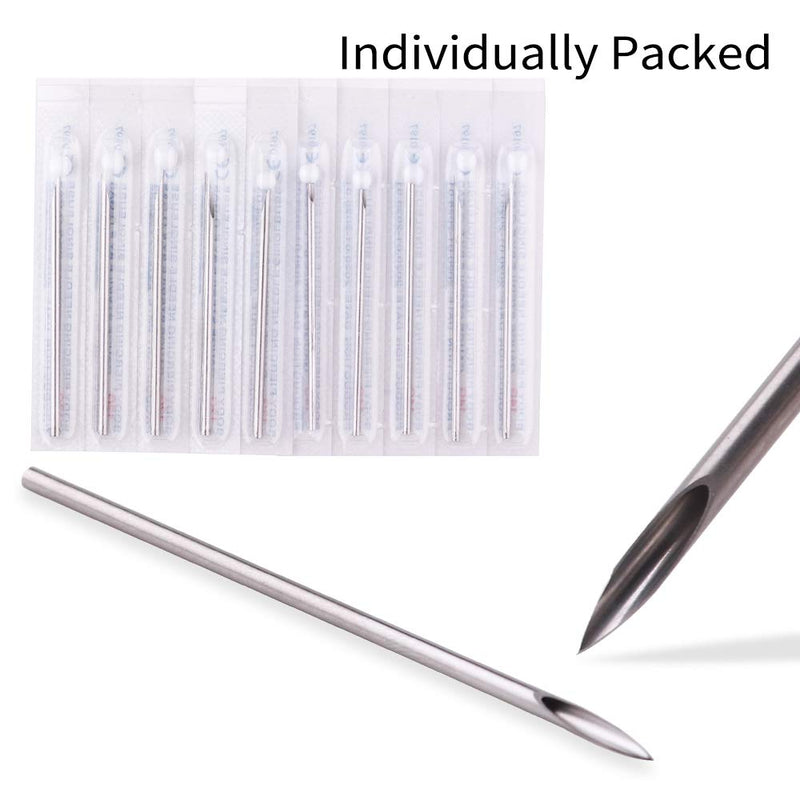 Ear Nose Piercing Needles - TC Mix body piercing needles 12g.14g.16g.18g.20g Individualized Package for Piercing Needle Supplies Piercing Kit (50 MIX) 50 Piece Assortment - NewNest Australia