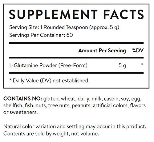 Essential Stacks Gut L-Glutamine Powder - Gluten, Dairy & Soy Free, Vegan, Non-GMO & Hypoallergenic with 3rd Party Allergen Testing, Pure Unflavored L Glutamine Powder for Optimal Gut Health - NewNest Australia