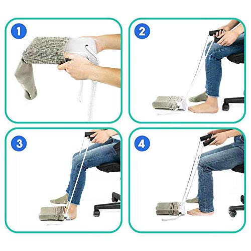 Healthman Socks Aid Easy on and Off Stocking Slider Pulling Assist Device Sock Helper for Elderly/Pregnant or Those with Reduced Mobility to Put on Their Socks Without Bending Down (Standard) Standard - NewNest Australia