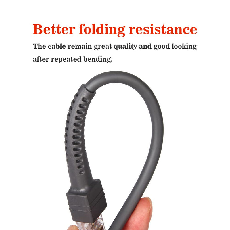 Barcode Scanner USB Cable LS2208/A LI2208 LS4278 STB4278 LI4278 USB to RJ45 Compatible for Motorola Symbol Zebra (2M / 6FT Flatted USB Port) 2M / 6FT Flatted USB Port - NewNest Australia
