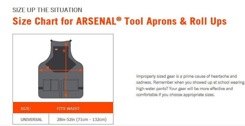 Arsenal 5700 Torso Length Work Tool Apron, 16-Pockets, Gray - NewNest Australia