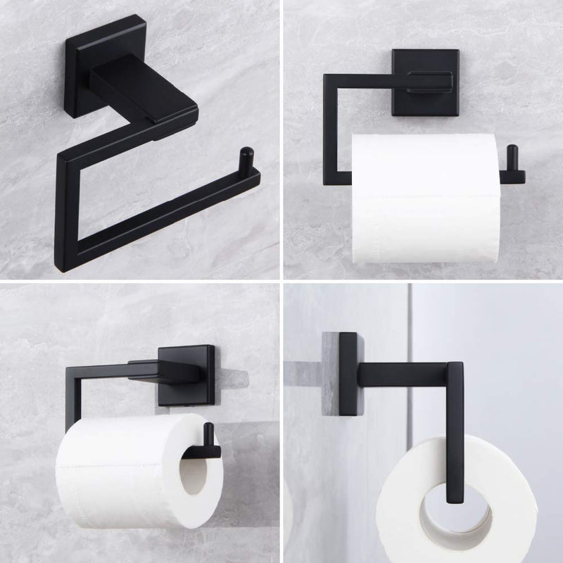 Matte Black Hand Towel Holder for Bathroom SUS 304 Stainless Steel Towel Ring Heavy Duty Hand Towel Racks Wall Mount - NewNest Australia