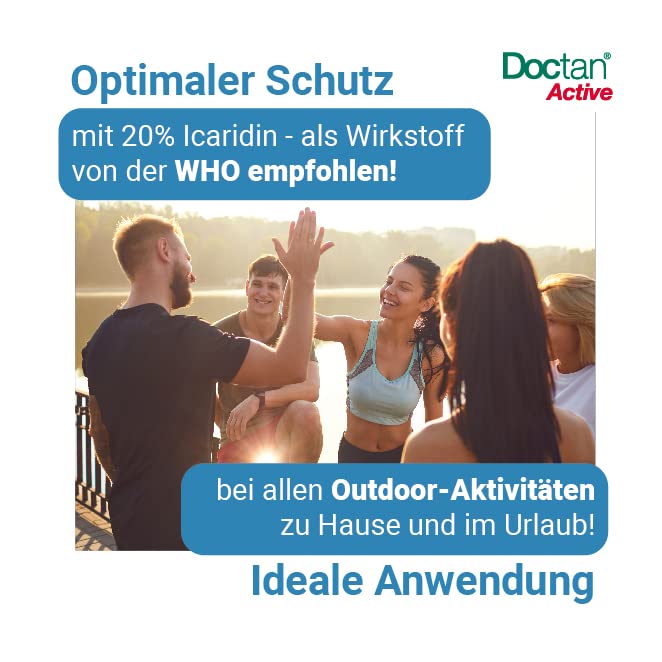 Doctan® Active Spray - double pack - up to 12 hours of protection against mosquitoes, ticks, biting flies, malaria prophylaxis, yellow fever, 2x 100ml - NewNest Australia