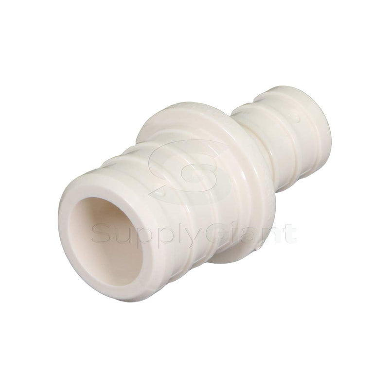 Supply Giant QQSD1012-5 Plastic PEX Poly Alloy Straight Coupling Barb Pipe Fitting, 1'' x 1/2'', White, 5 Pack - NewNest Australia