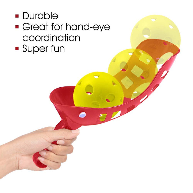 ArtCreativity Scoop and Toss Game, Includes 2 Scoops and 2 Balls, Outdoor Lawn Game for Kids and Adults, Durable Plastic Construction - Yard, Beach, Picnic, and Camp Tossing Game for Fun Outside - NewNest Australia