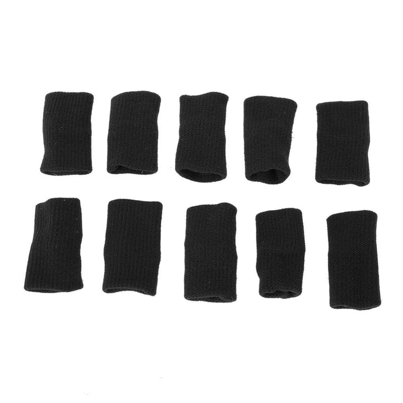 Finger Sleeve Support 10Pcs/Set Finger Protection Clip Sports Aid Arthritis Band Wrappers For Basketball, Baseball, Cricket, Tennis, Badminton, Volleyball Boat Trip Black - NewNest Australia
