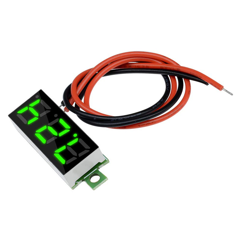 Diymore 10pcs Mini Digital 0.28" 2 Wire LED Panel Display Voltage Tester Voltmeter DC Volt Meter (Green) Green - NewNest Australia