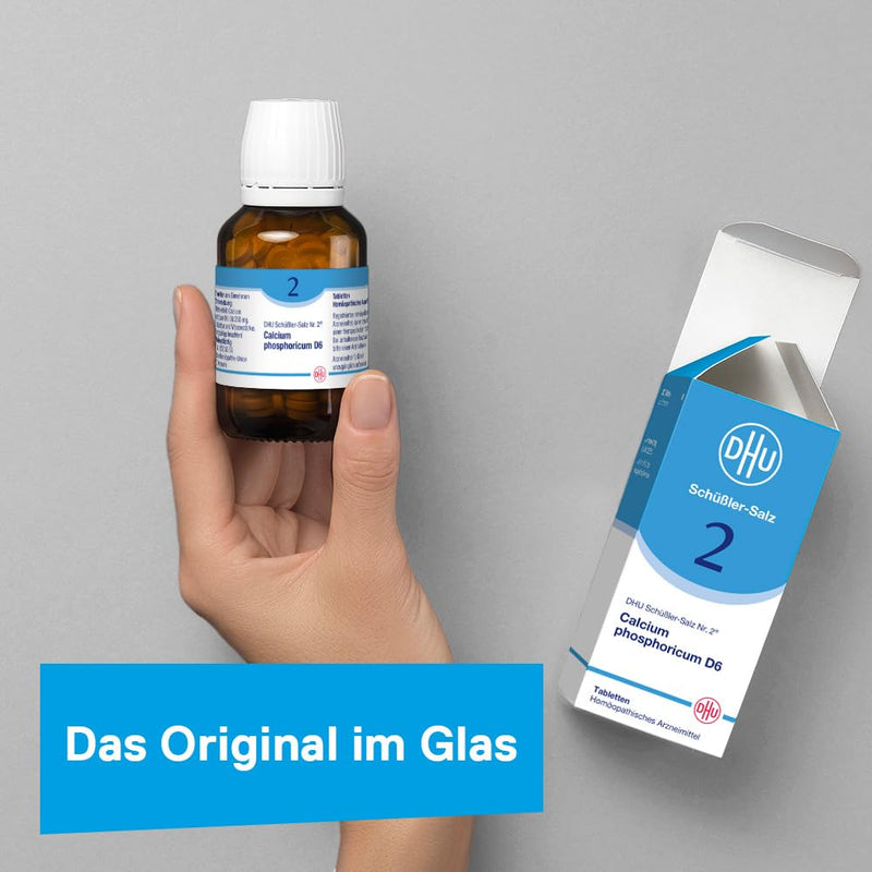 DHU Schüßler Salt No. 2 Calcium phosphoricum D12 - The mineral salt for bones and teeth - the original - environmentally friendly in a medicine jar, 200 tablets - NewNest Australia