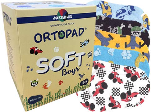 Ortopad® Soft Bamboo Boys Eye Patches, 50/Box (Medium Size, 2-4 yrs) Textured Accents 50 Count (Pack of 1) - NewNest Australia