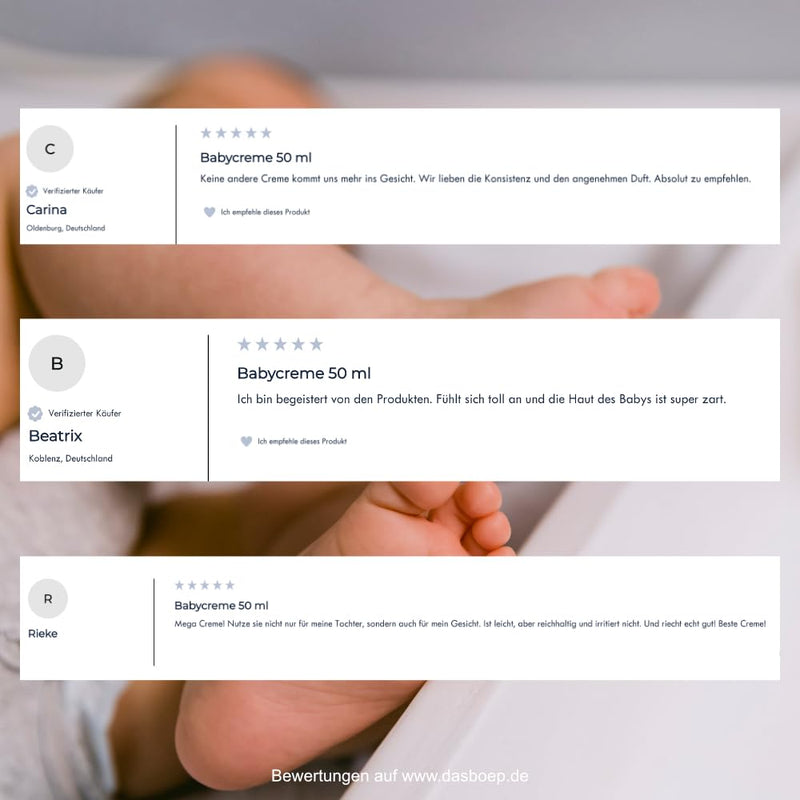 boep baby cream | Vegan natural cosmetic face cream for babies & children | Recommended by midwives | With organic calendula, organic shea butter & almond oil | Developed by a doctor & mom (100 ml) 100 ml - NewNest Australia