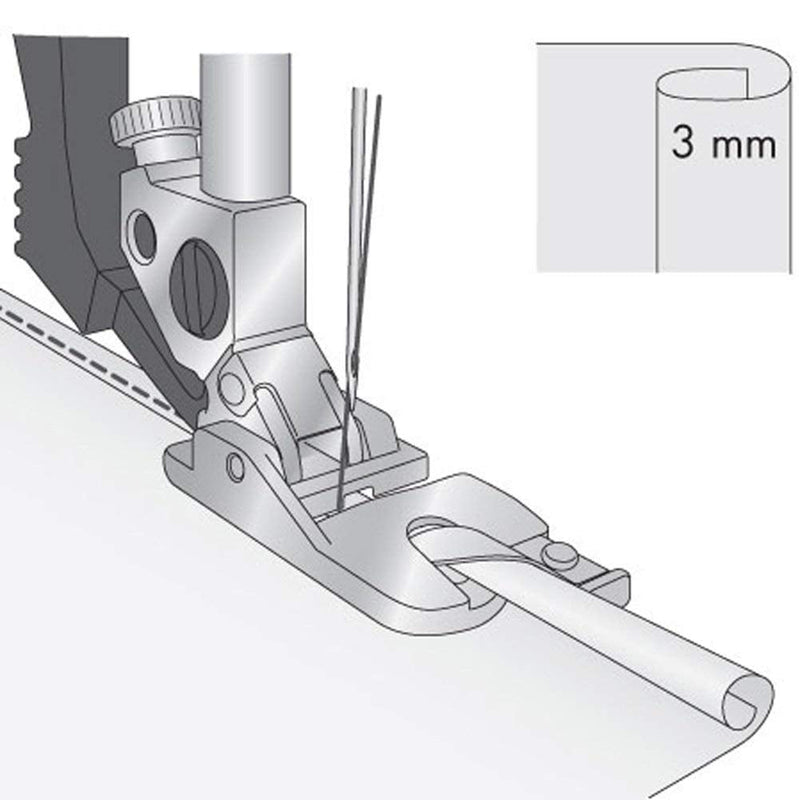 3Pcs Narrow Rolled Hem Sewing Machine Presser Foot Set (3mm, 4mm and 6mm) for All Low Shank Snap-On Singer, Brother, Babylock, Euro-Pro, Janome, Kenmore, White, Elna Sewing Machines - NewNest Australia