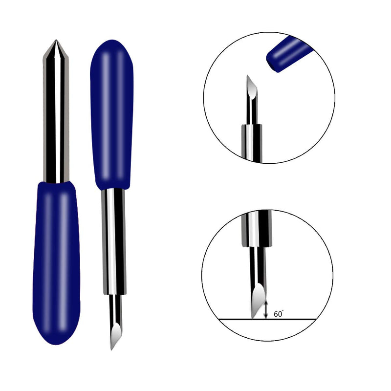 30 Pcs Replacement Blades for Explore Air 2 60 Degree Cutting Plotter Blade Vinyl Cutter Machines Blades Blade for Maker Expression Deep Cutting Blade (Blue) Blue - NewNest Australia